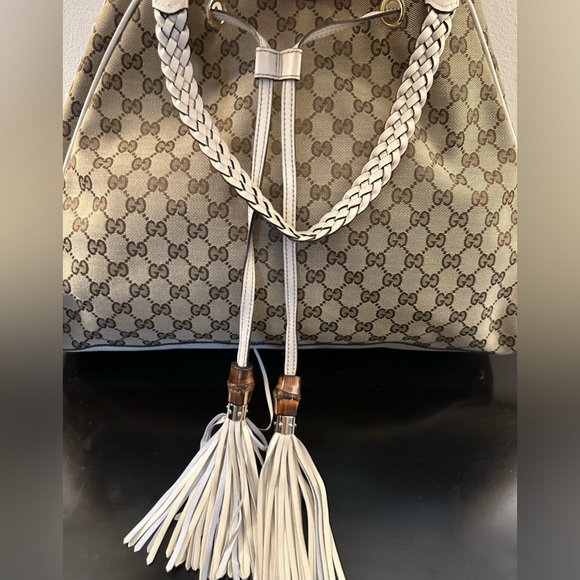 Gucci Beige and Brown Monogram Tote - Picture 11 of 13